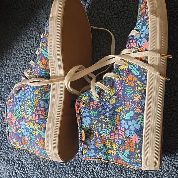 KEDS X RIFLE PAPER COMPANY Floral Canvas High Top Sneakers - Picture 7 of 12